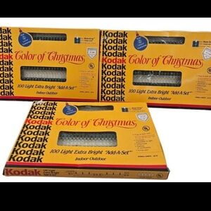 Bundle Kodak color of Christmas Lights Green Base-Grip bright vtg